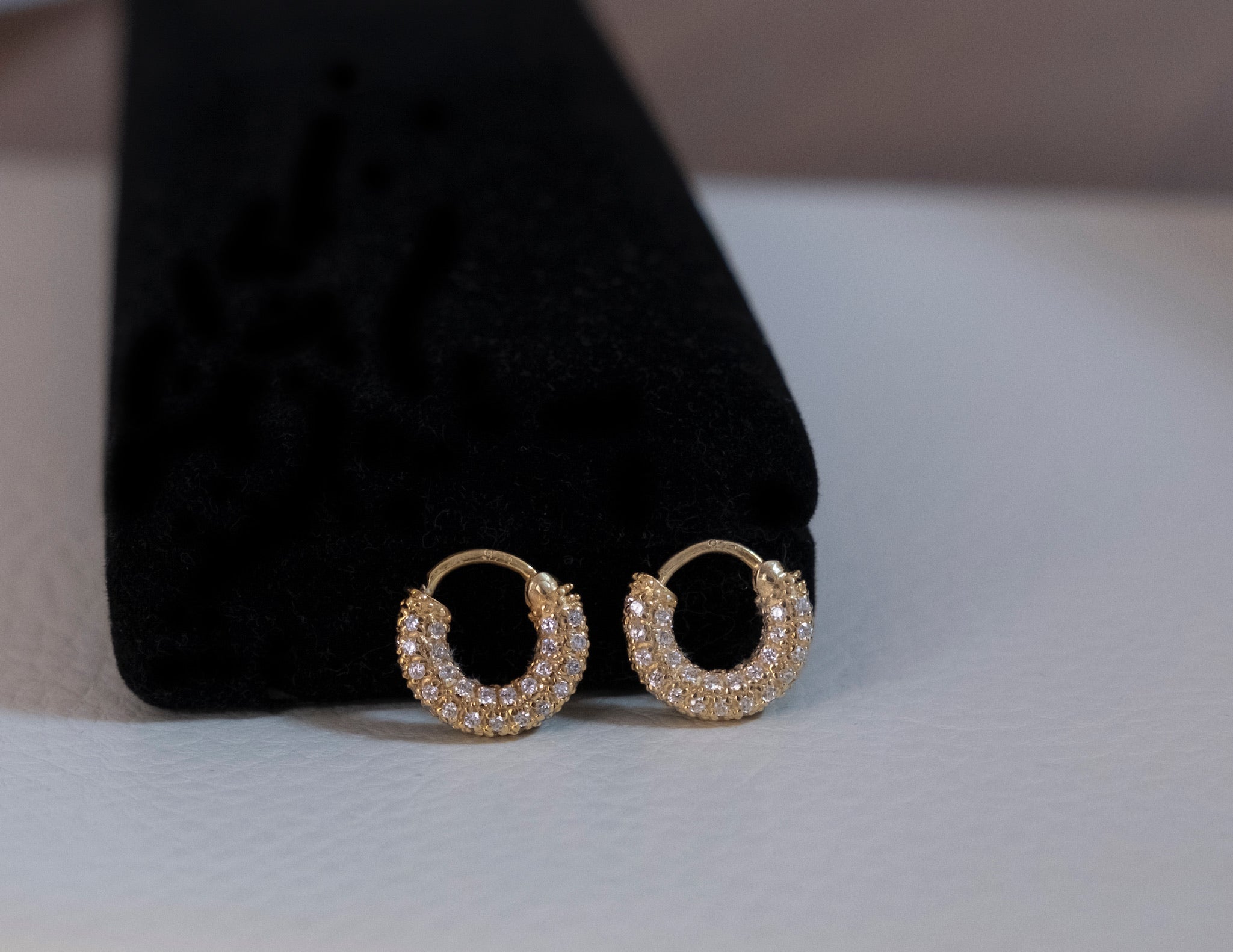 Pave Mini Hoops-Hoops-Anushka Jain Jewellery