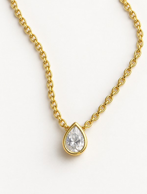 Pear Diamond Necklace