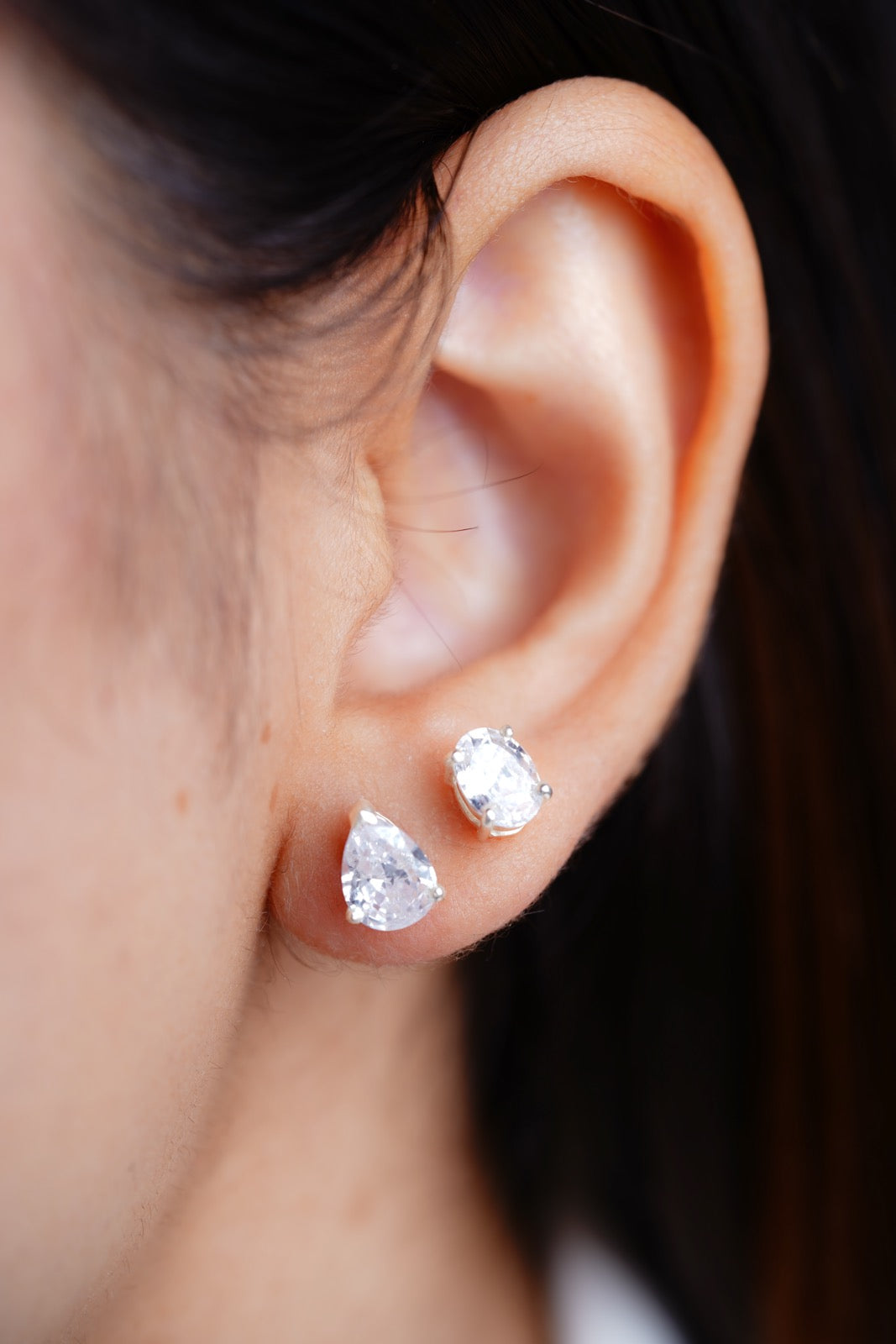 Pear Diamond Studs-Studs-Anushka Jain Jewellery