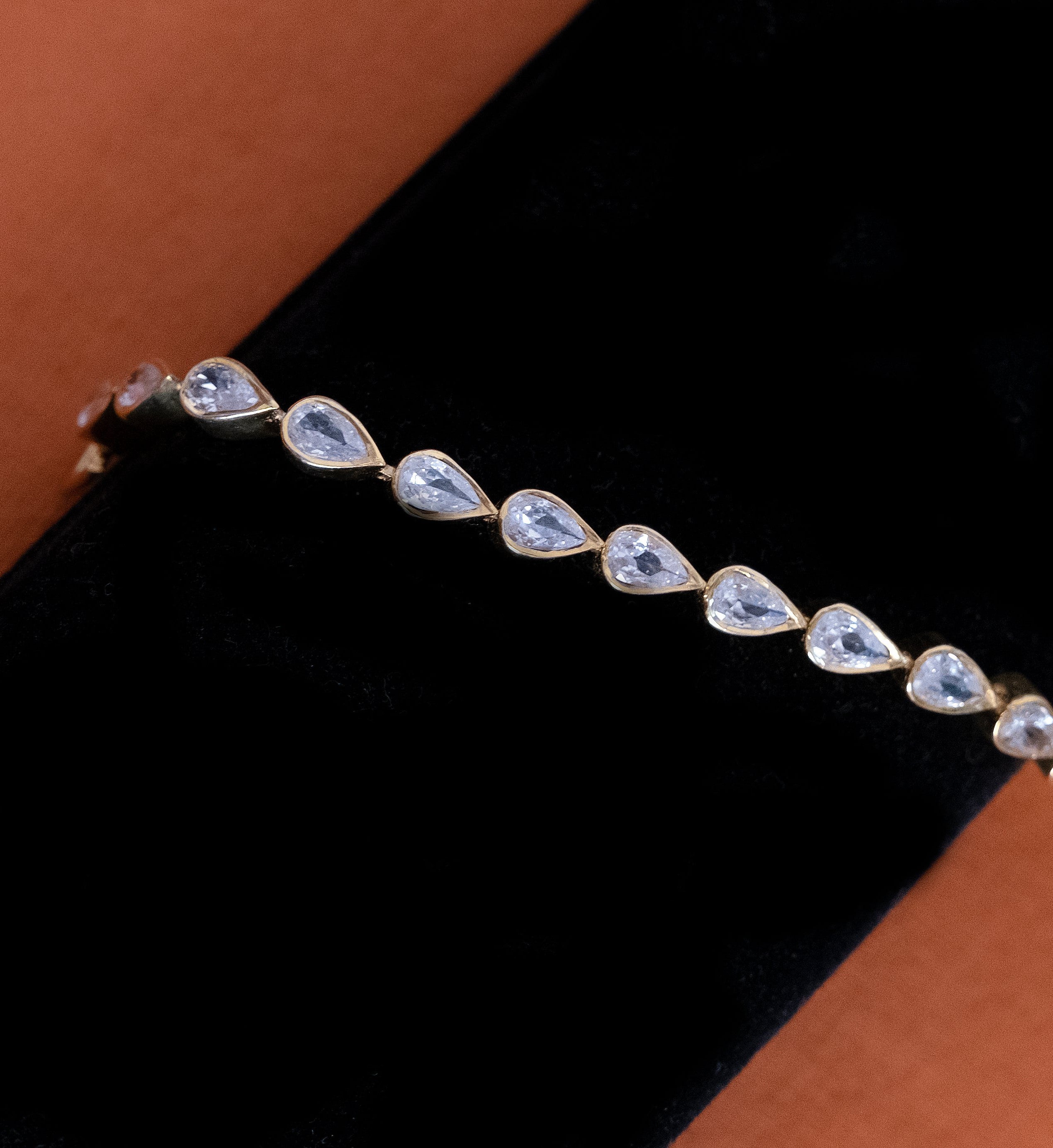 Pear Tennis Bracelet-Bracelets-Anushka Jain Jewellery