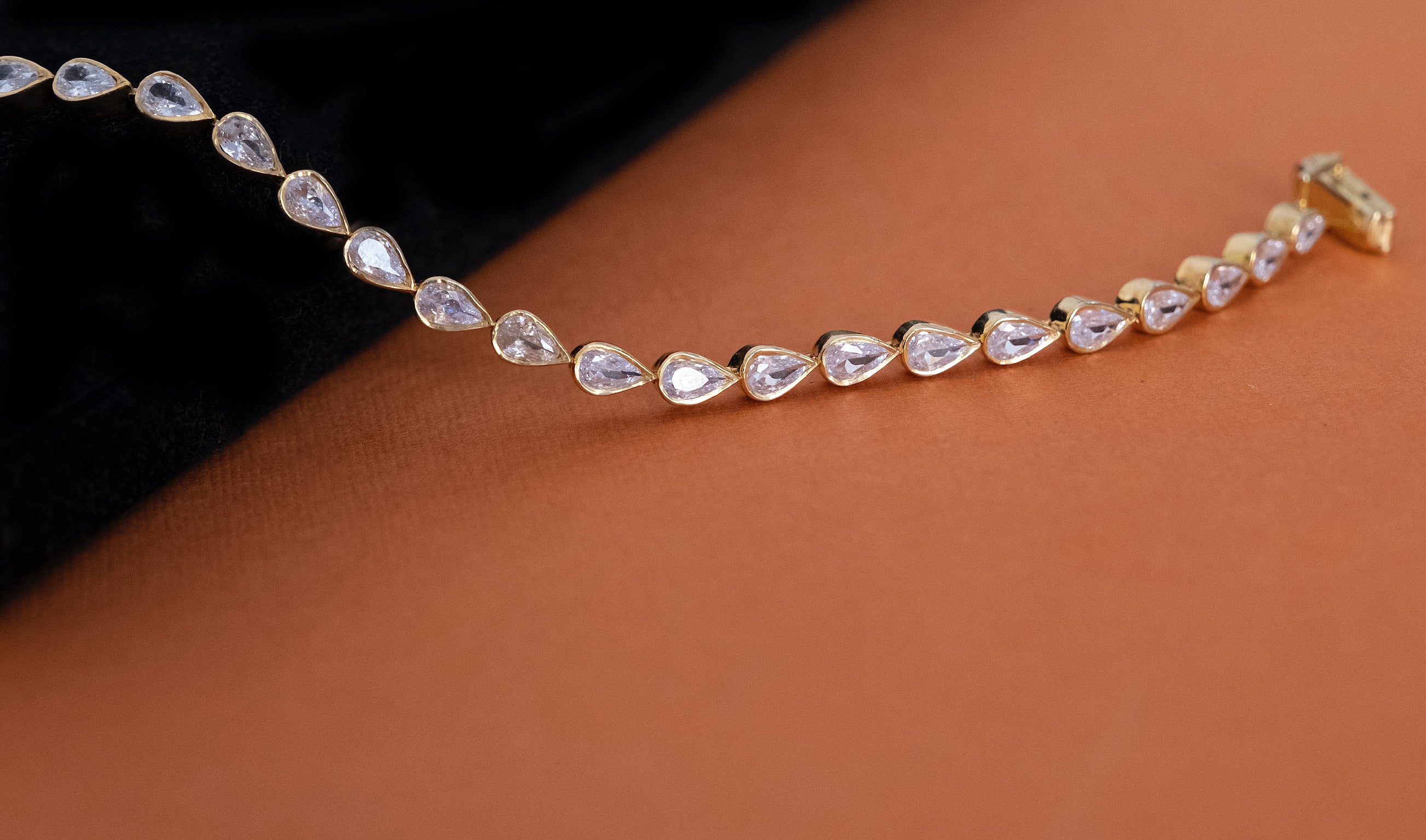 Pear Tennis Bracelet-Bracelets-Anushka Jain Jewellery
