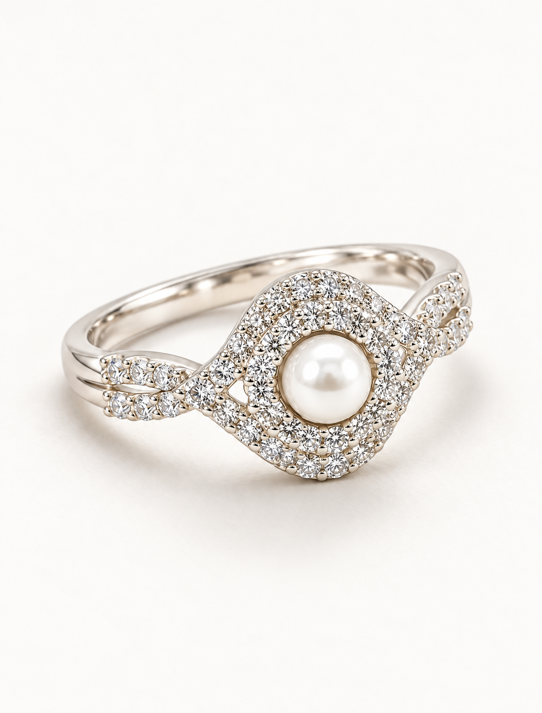 Pearl Halo Ring
