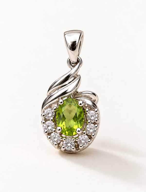 Peridot Oval Charm