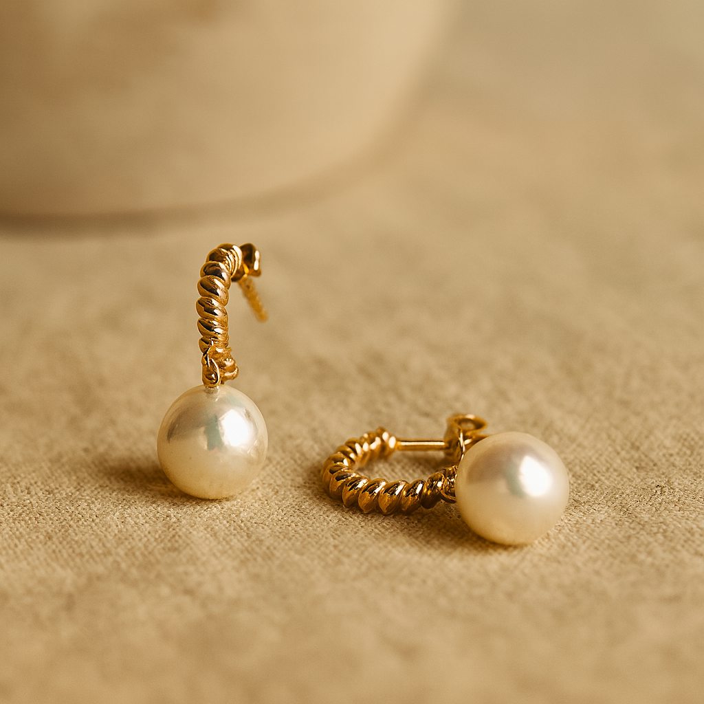 Perle Huggie Hoops-Huggie-Anushka Jain Jewellery