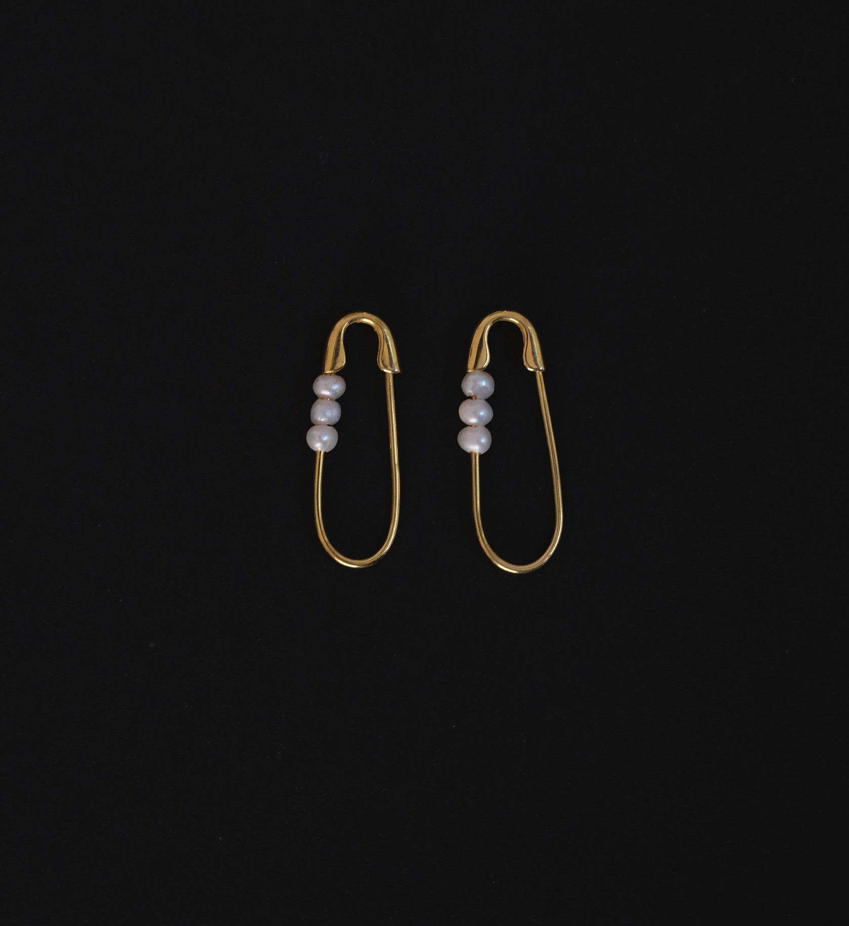Perle Safety Pin Earrings-Earrings-Anushka Jain Jewellery