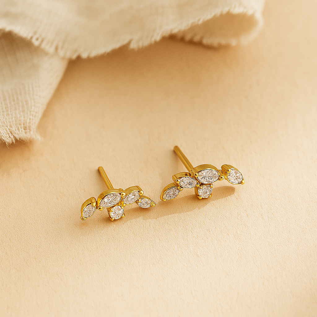 Petal Studs-Studs-Gold Vermeil-Anushka Jain Jewellery