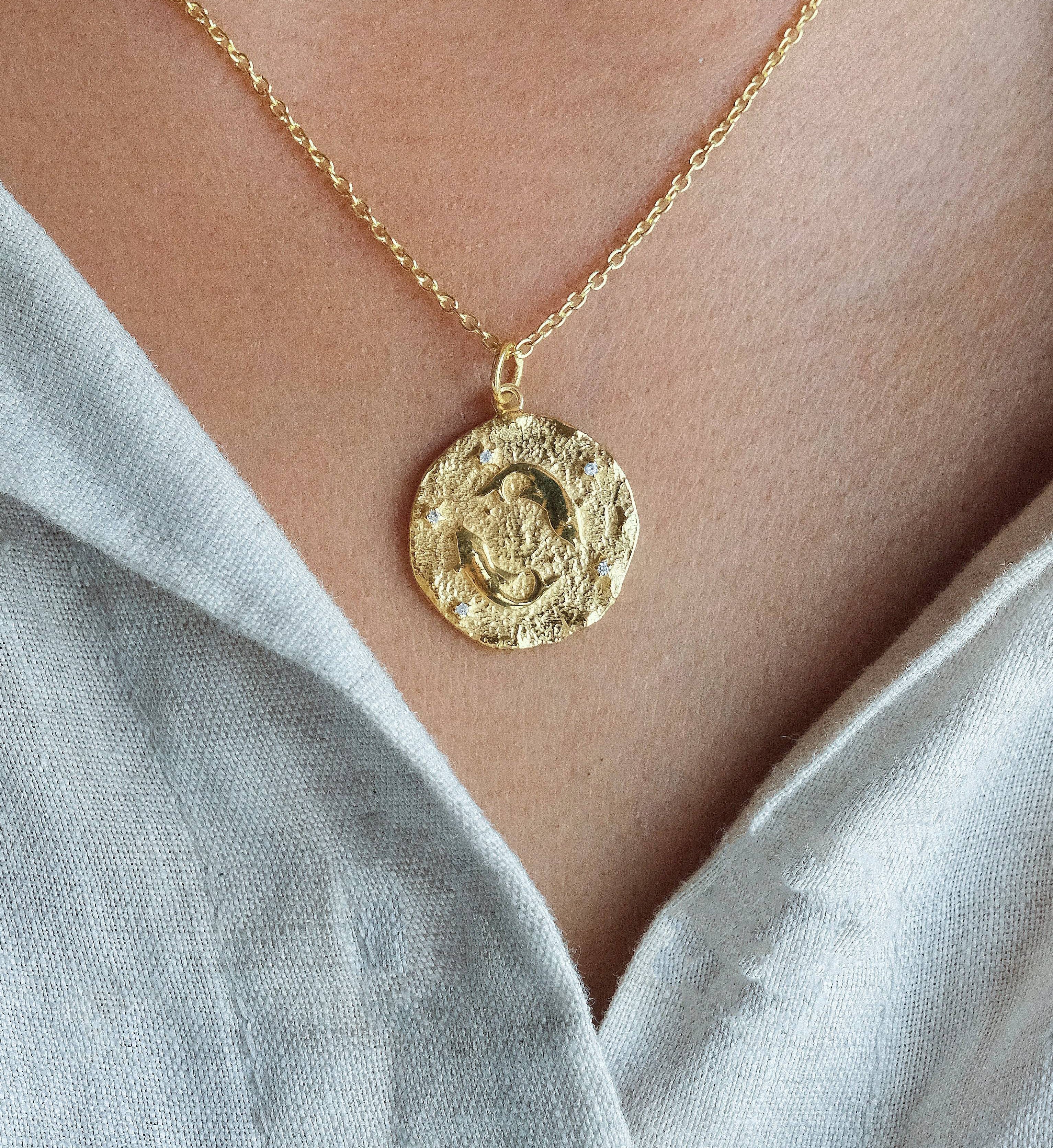 Pisces Zodiac Necklace-Necklaces-Anushka Jain Jewellery