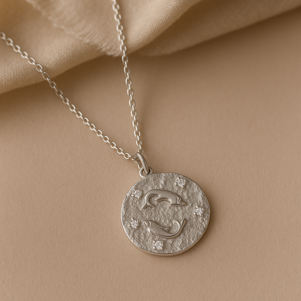 Pisces Zodiac Necklace-Necklaces-Silver-Anushka Jain Jewellery