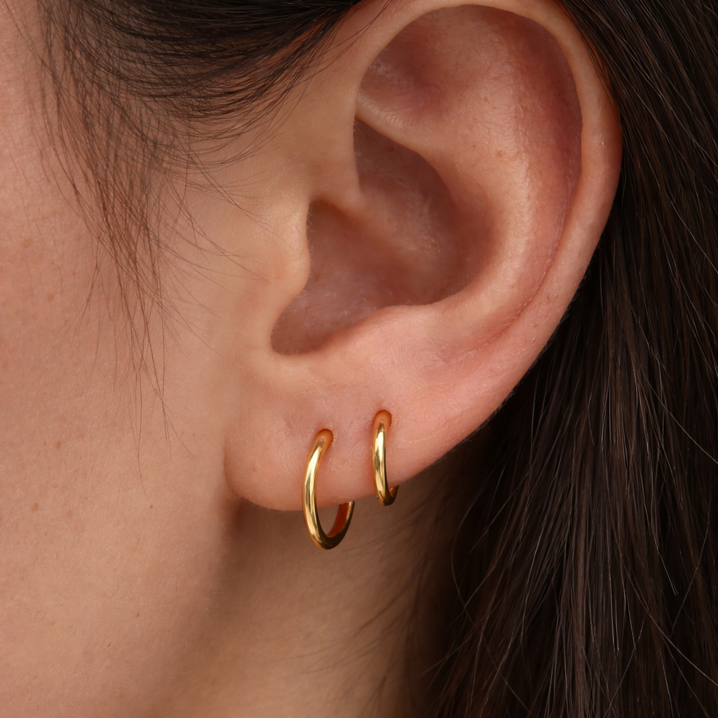 Plain Hoops-Huggie-Anushka Jain Jewellery
