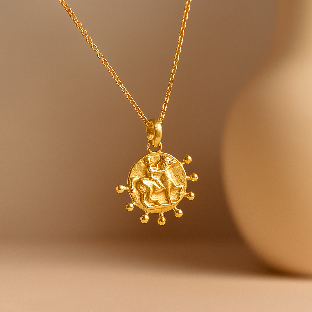 Power Medallion Necklace-Pendants-Anushka Jain Jewellery