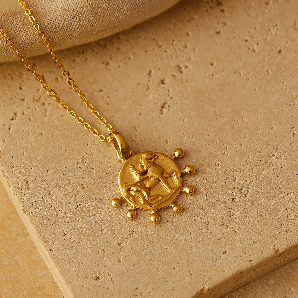 Power Medallion Necklace-Pendants-Anushka Jain Jewellery