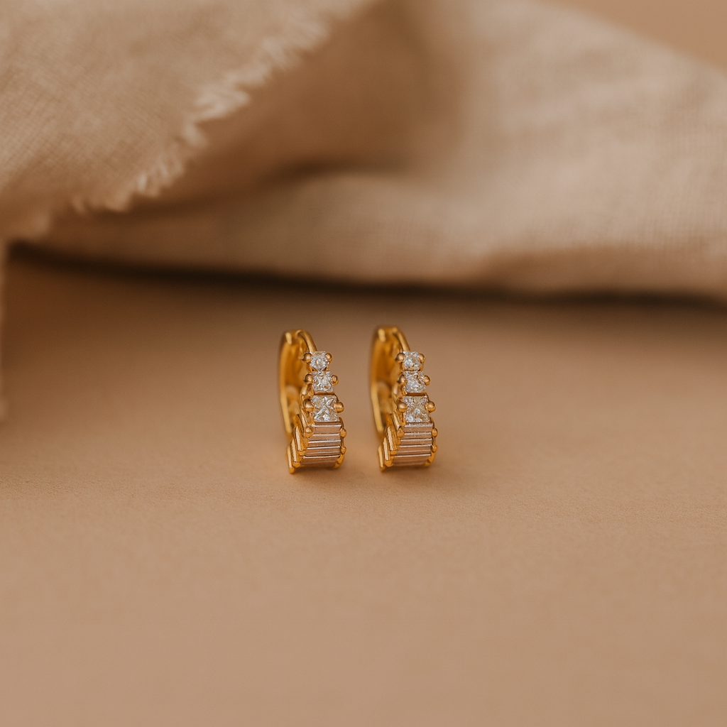 Princess Diamond Huggie-Anushka Jain Jewellery