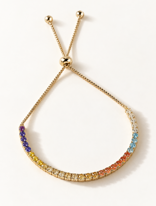 Rainbow Tennis Bracelet