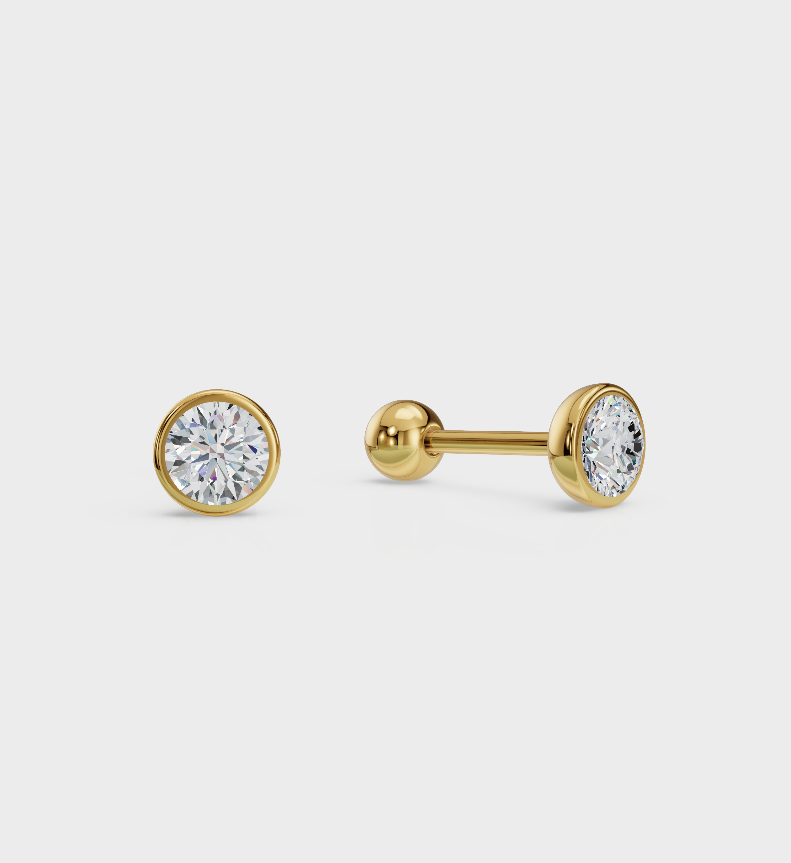 Round Diamond Studs-Studs-Anushka Jain Jewellery