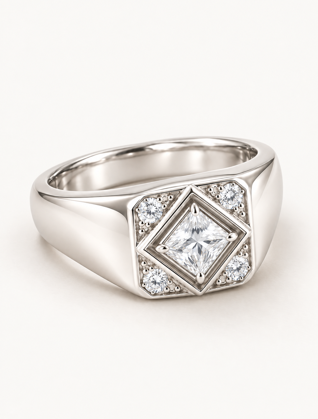 Royal Princess CZ Signet Ring