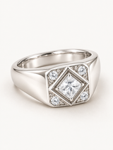 Royal Princess CZ Signet Ring