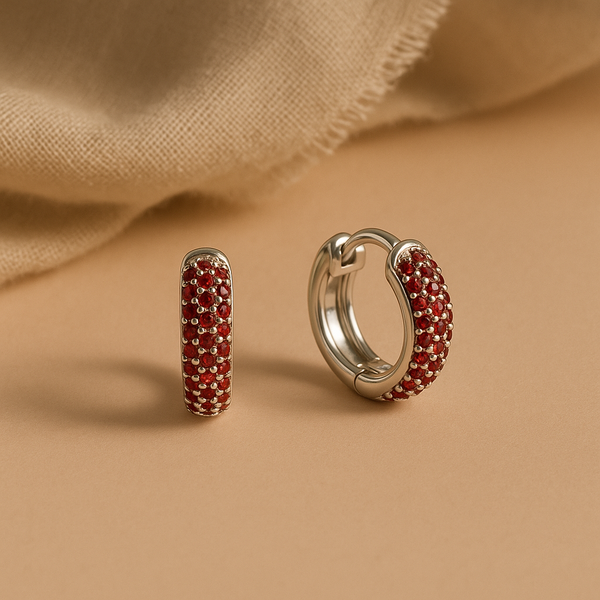 Ruby Bold Huggies-Huggie-Anushka Jain Jewellery