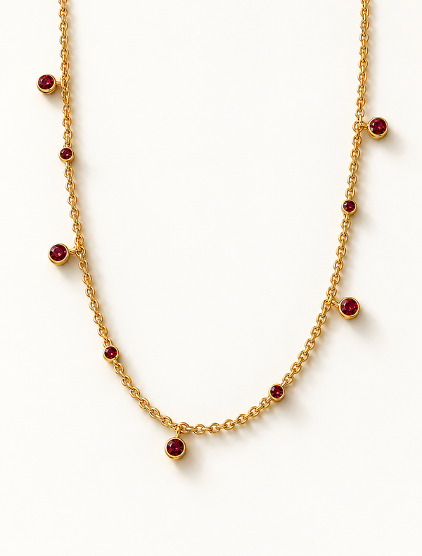 Ruby Drop Necklace