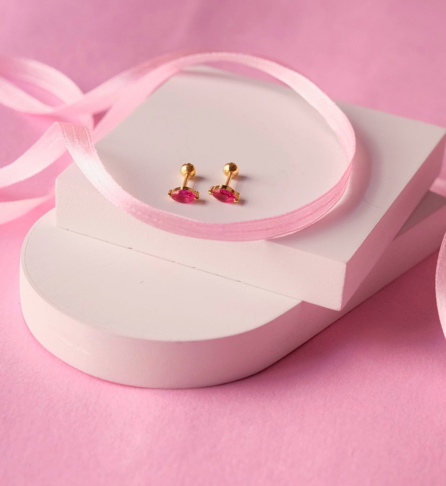 Ruby Marquise Studs-Studs-Anushka Jain Jewellery