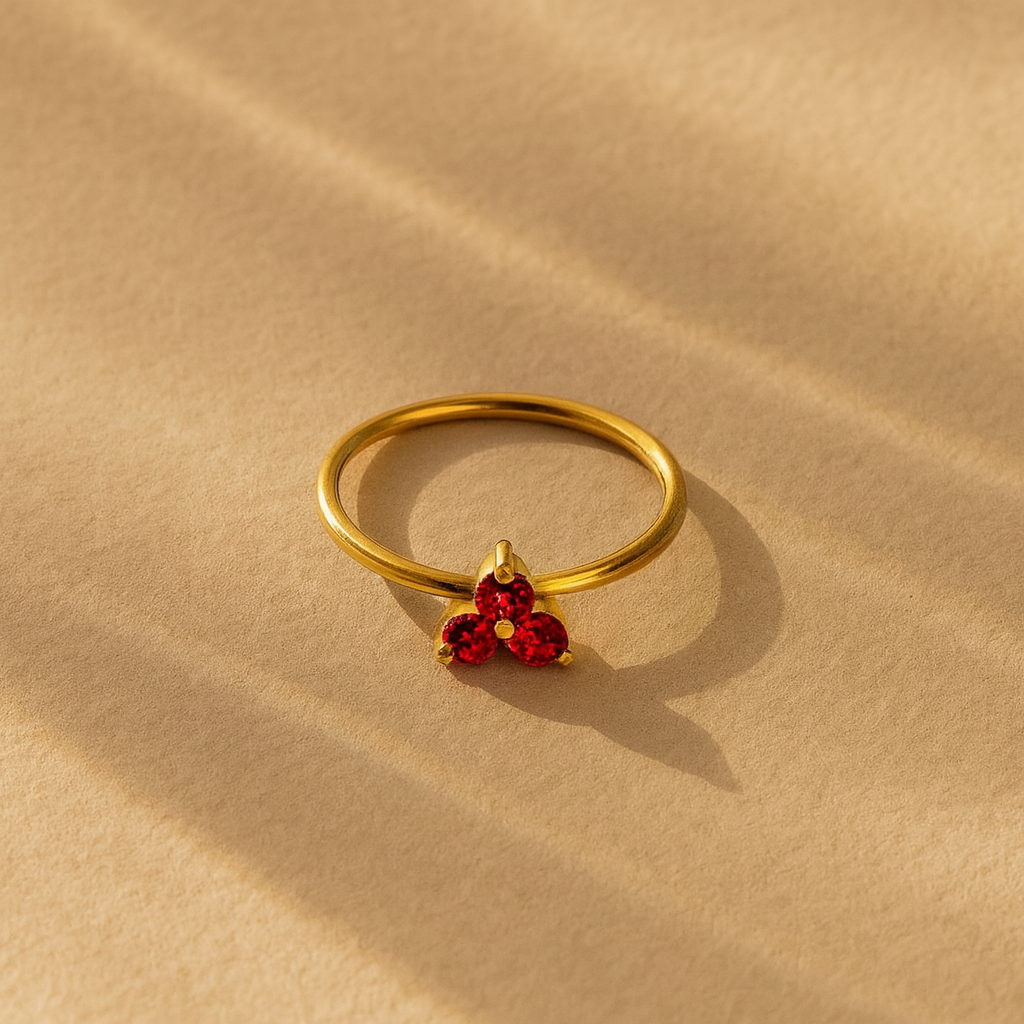 Ruby Trio Ring-Rings-Anushka Jain Jewellery