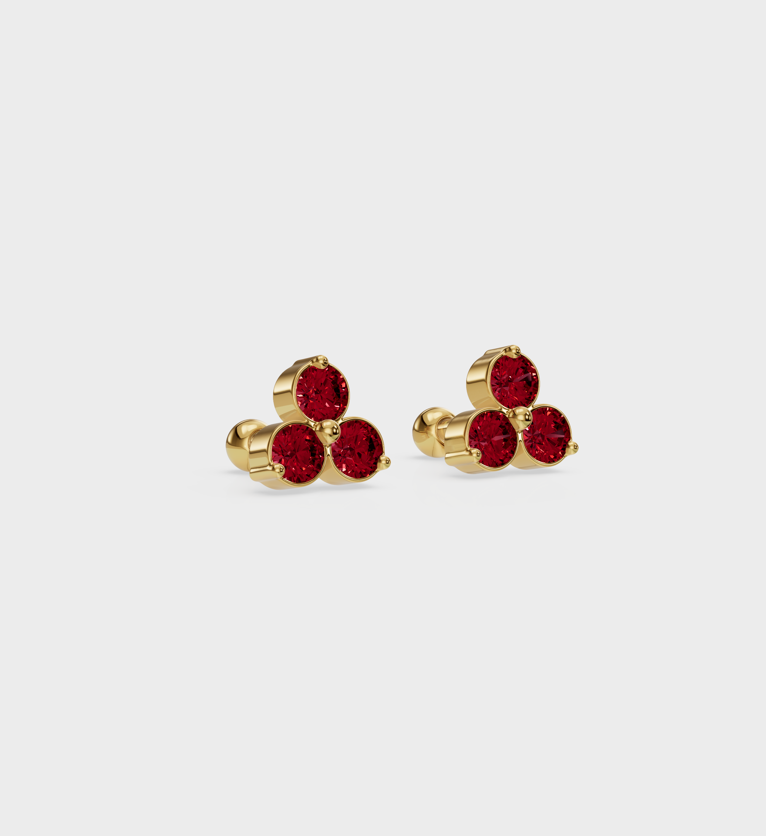 Ruby Trio Studs-Studs-Anushka Jain Jewellery