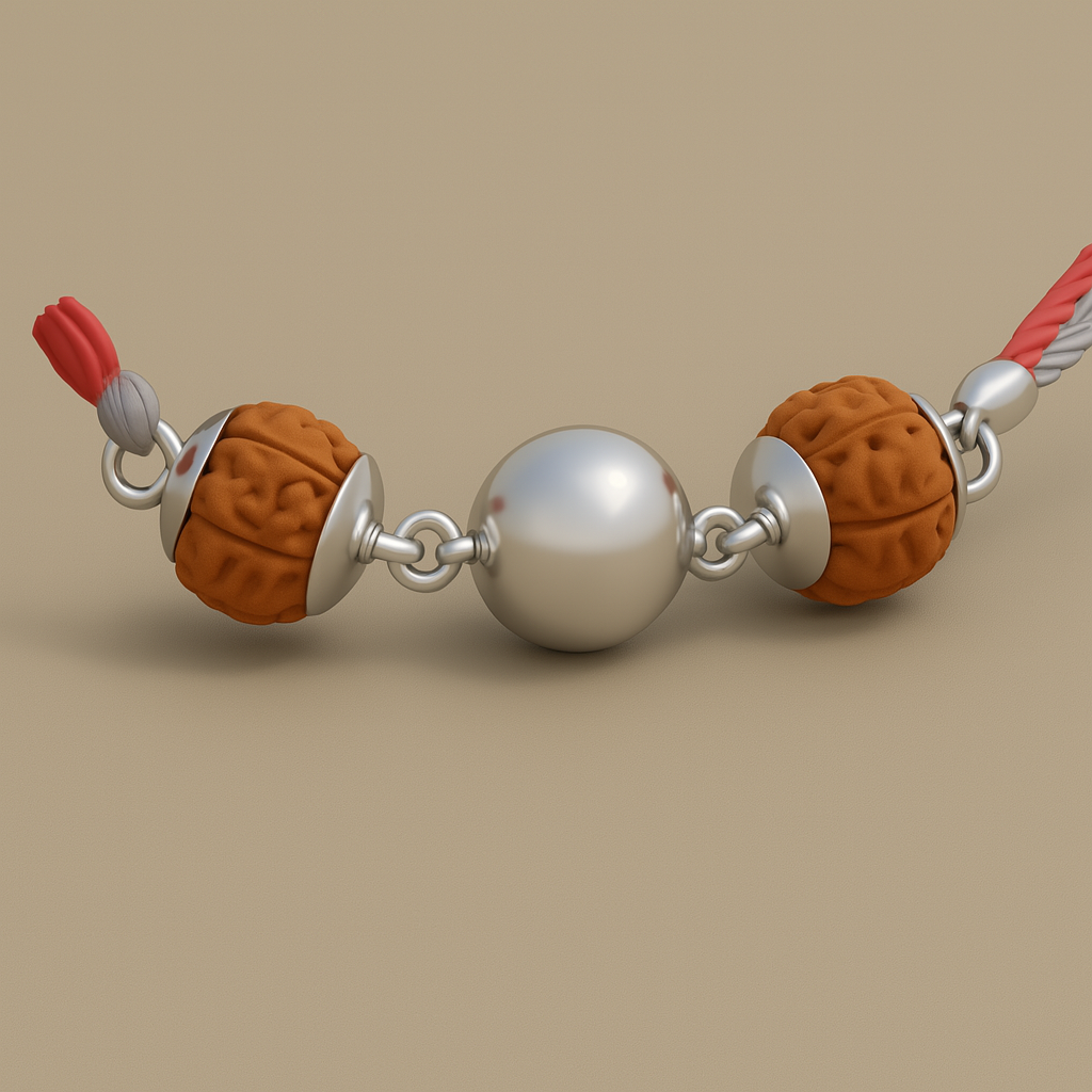 Rudraksha Ball Rakhi-Rakhi-Anushka Jain Jewellery