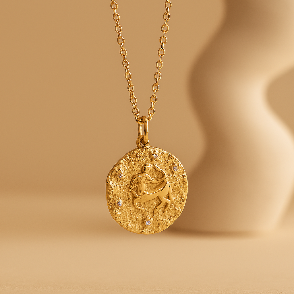 Sagittarius Zodiac Necklace-Necklaces-Gold Vermeil-Anushka Jain Jewellery