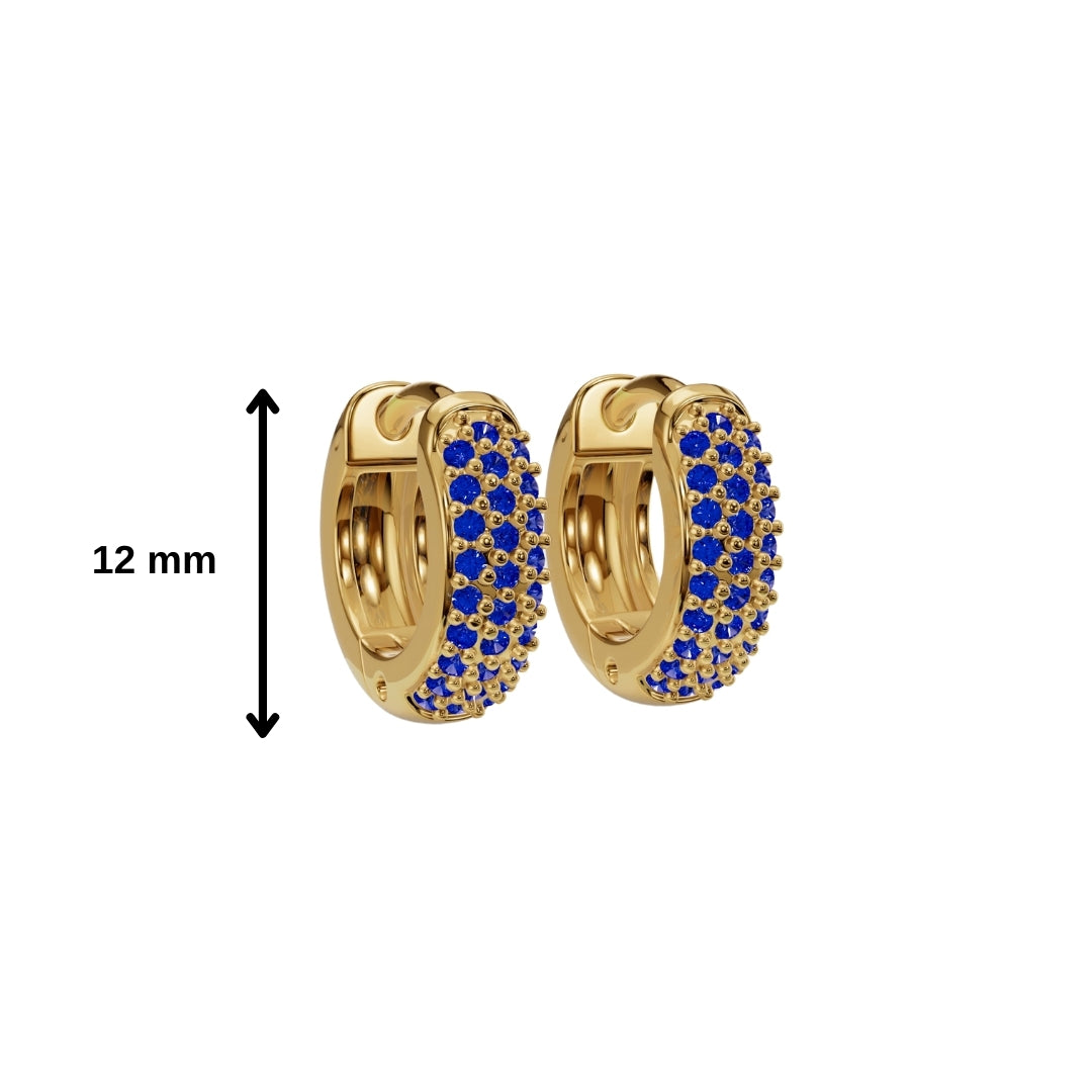 Sapphire Bold Huggies-Huggie-Anushka Jain Jewellery