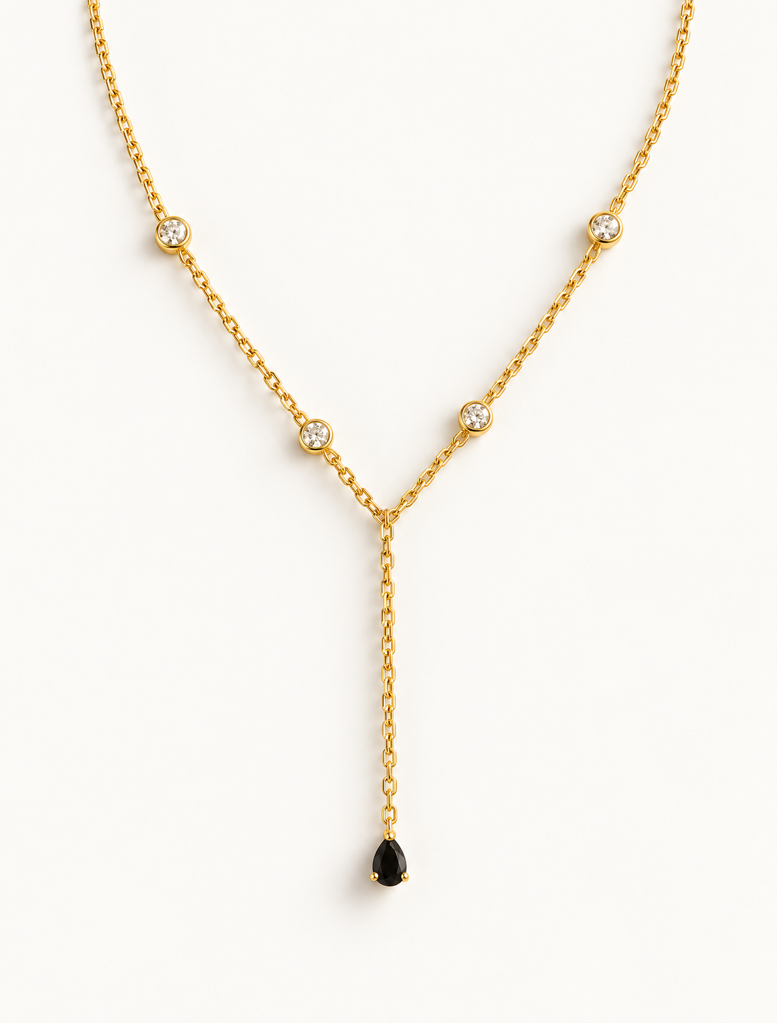 Sapphire Duet Lariat Necklace