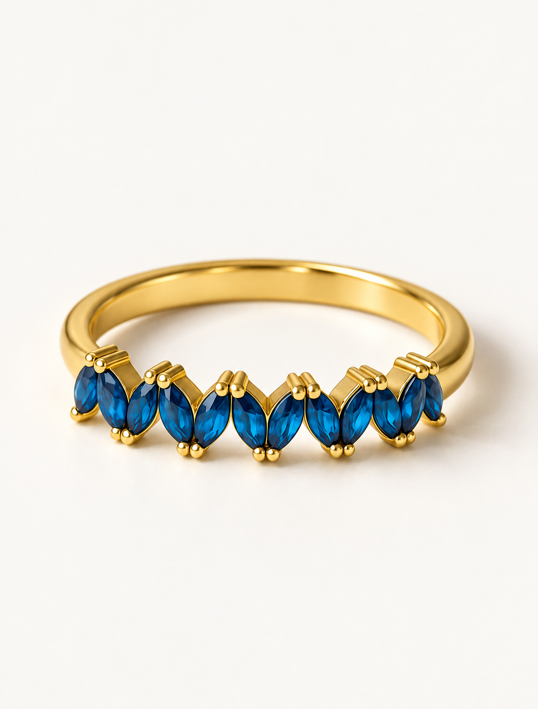 Sapphire Marquise Band