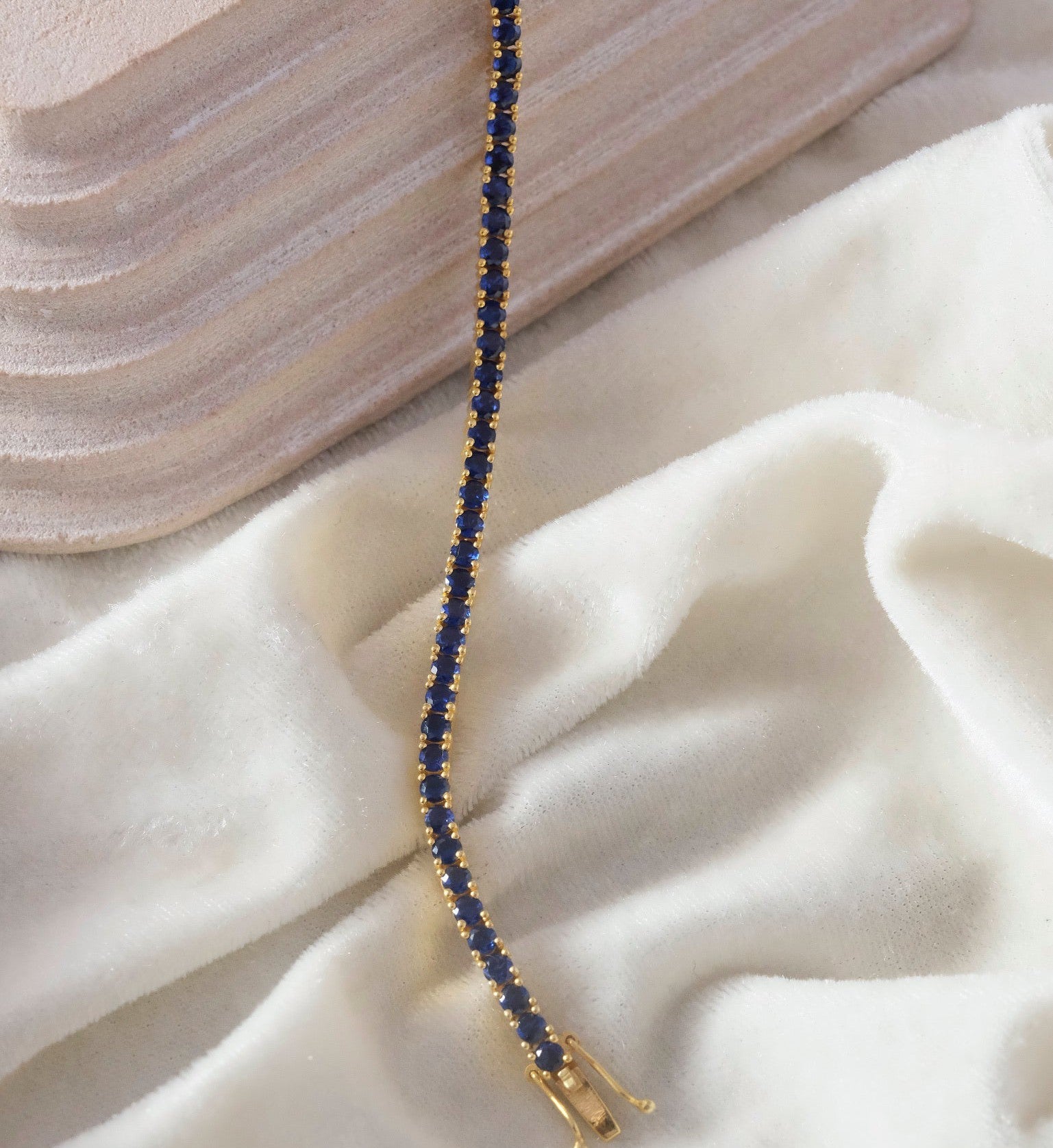 Sapphire Tennis Bracelet-Bracelets-Anushka Jain Jewellery