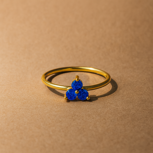 Sapphire Trio Ring-Rings-Anushka Jain Jewellery