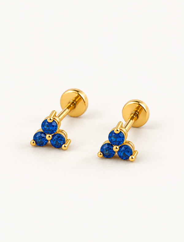 Sapphire Trio Studs