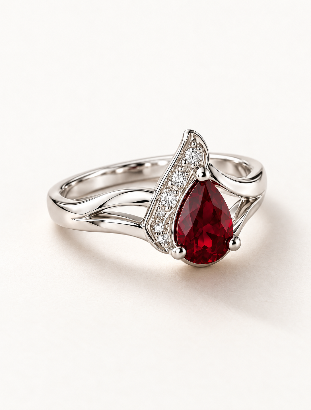 Scarlet Flame Garnet Ring