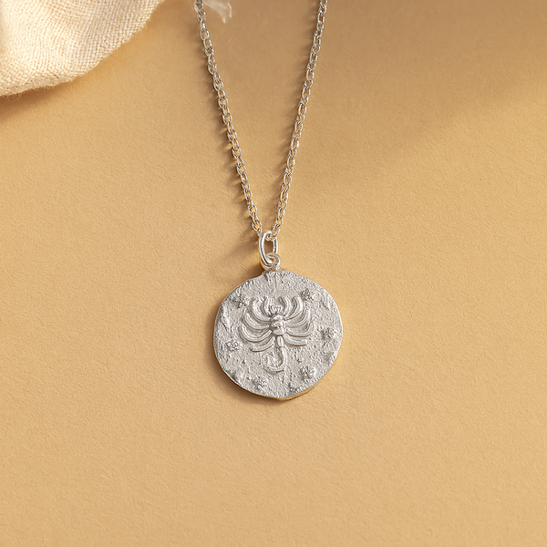 Scorpio Zodiac Necklace-Necklaces-Silver-Anushka Jain Jewellery