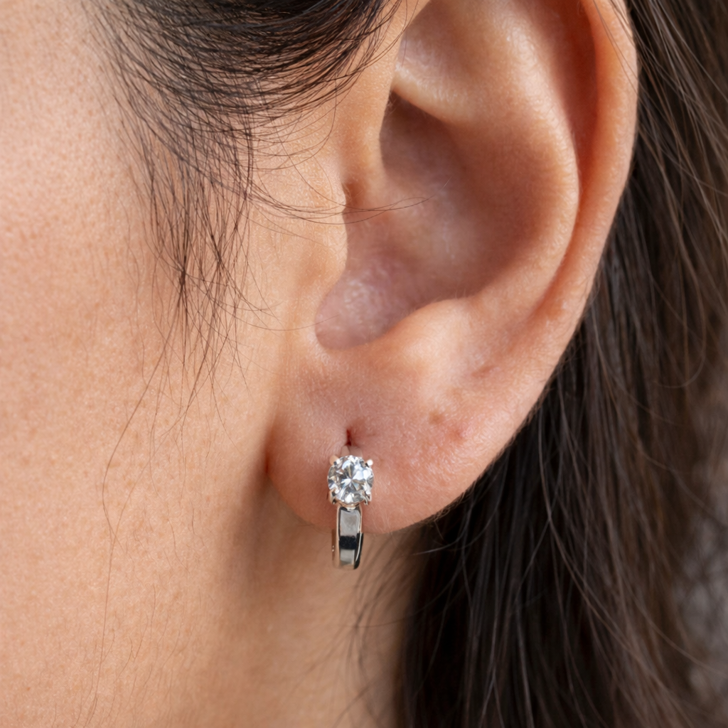 Single Diamond Huggie-Anushka Jain Jewellery