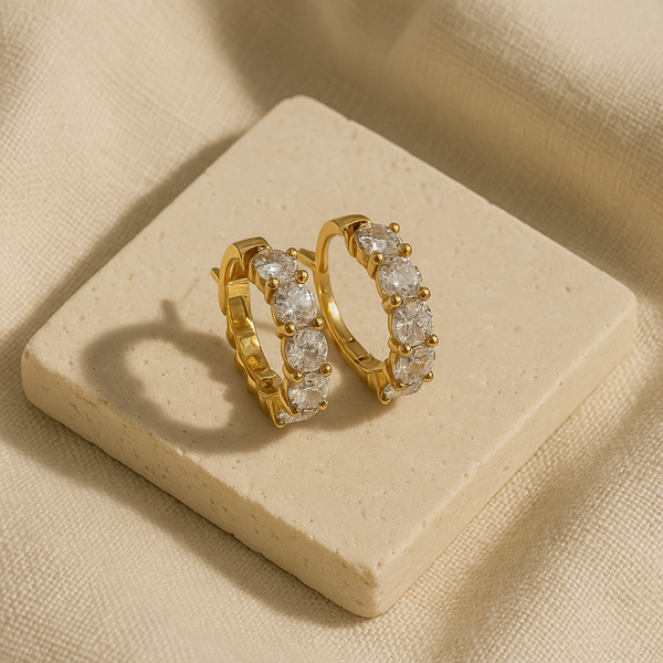 Small Round Hoop Earring-Hoops-Gold Vermeil-Anushka Jain Jewellery