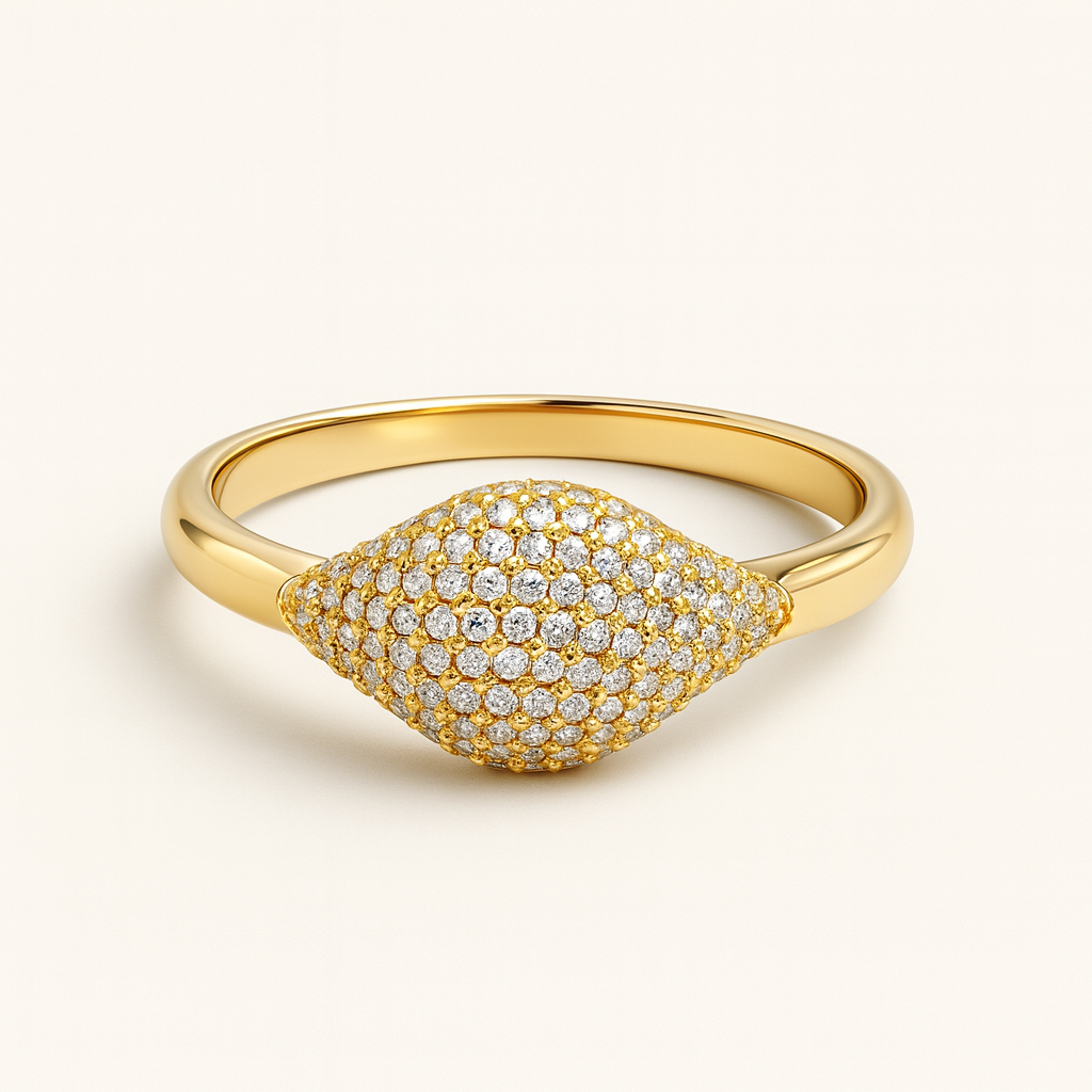 Soft Pink Signet Ring-Rings-Anushka Jain Jewellery