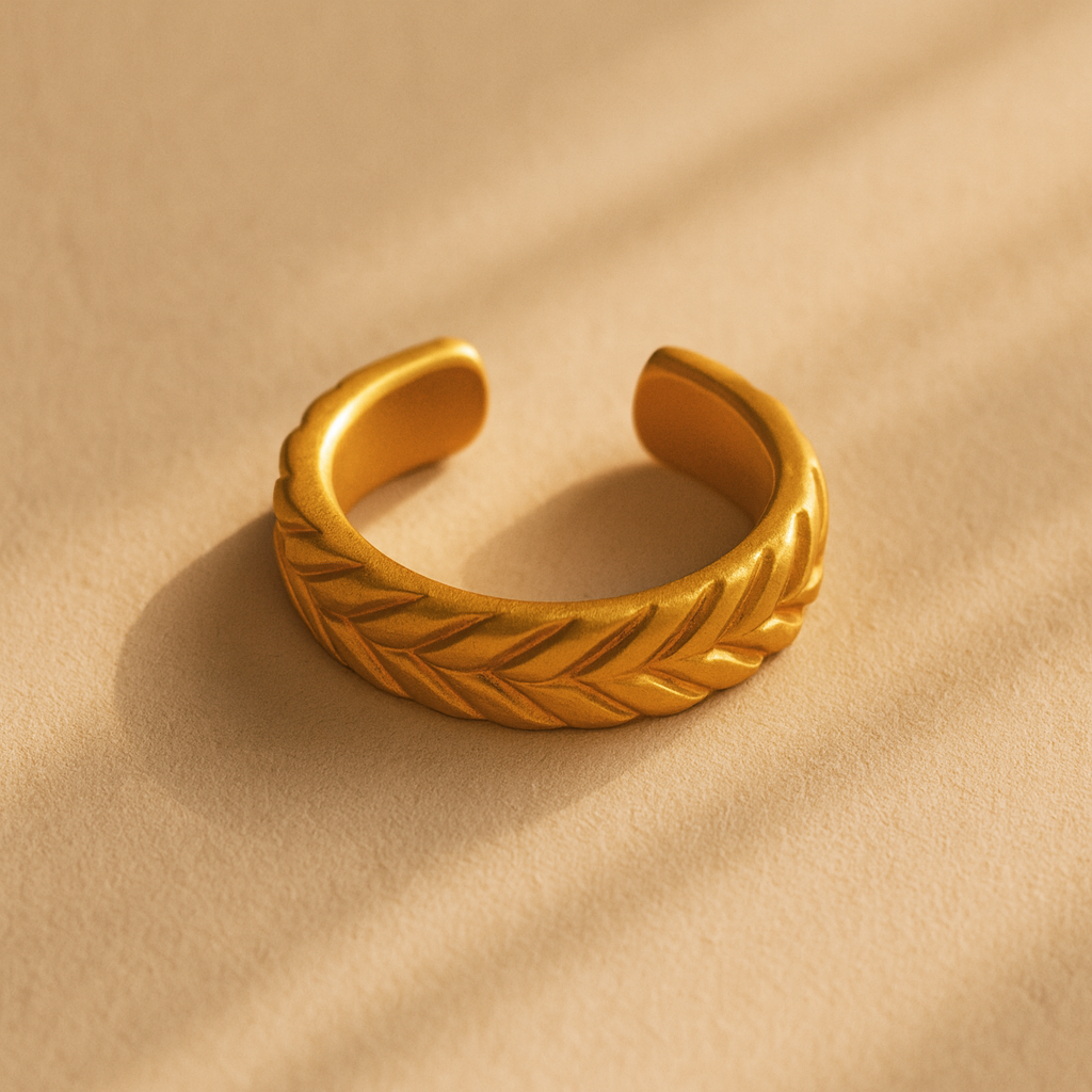 Solid Leaf Ear Cuff-Ear Cuffs-Anushka Jain Jewellery