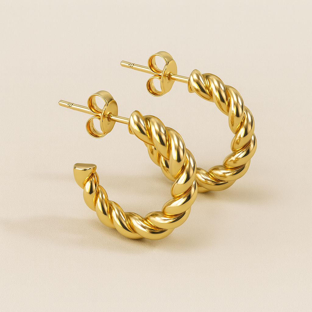 Spiral Hoops-Hoops-Anushka Jain Jewellery