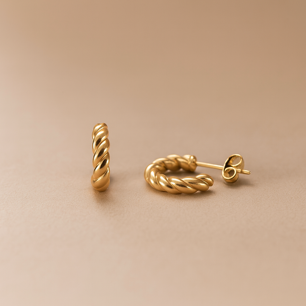 Spiral Hoops-Hoops-Anushka Jain Jewellery