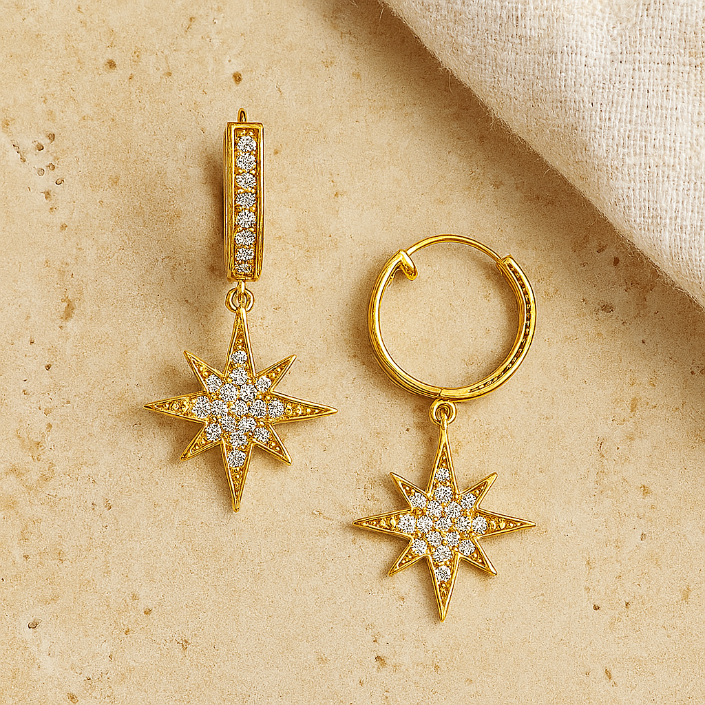 Starburst Huggies-Huggie-Anushka Jain Jewellery