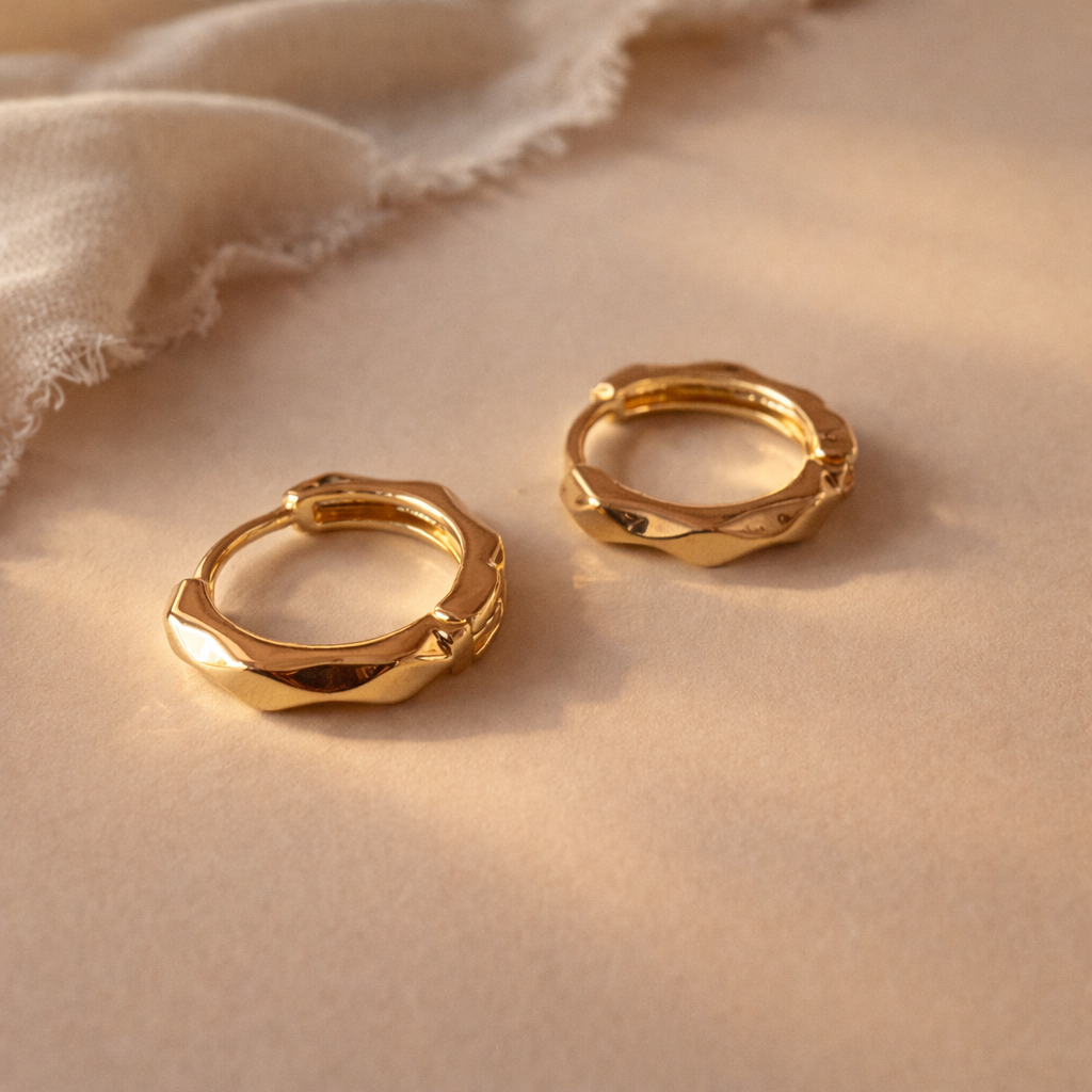 Structured Small Hoops-Anushka Jain Jewellery