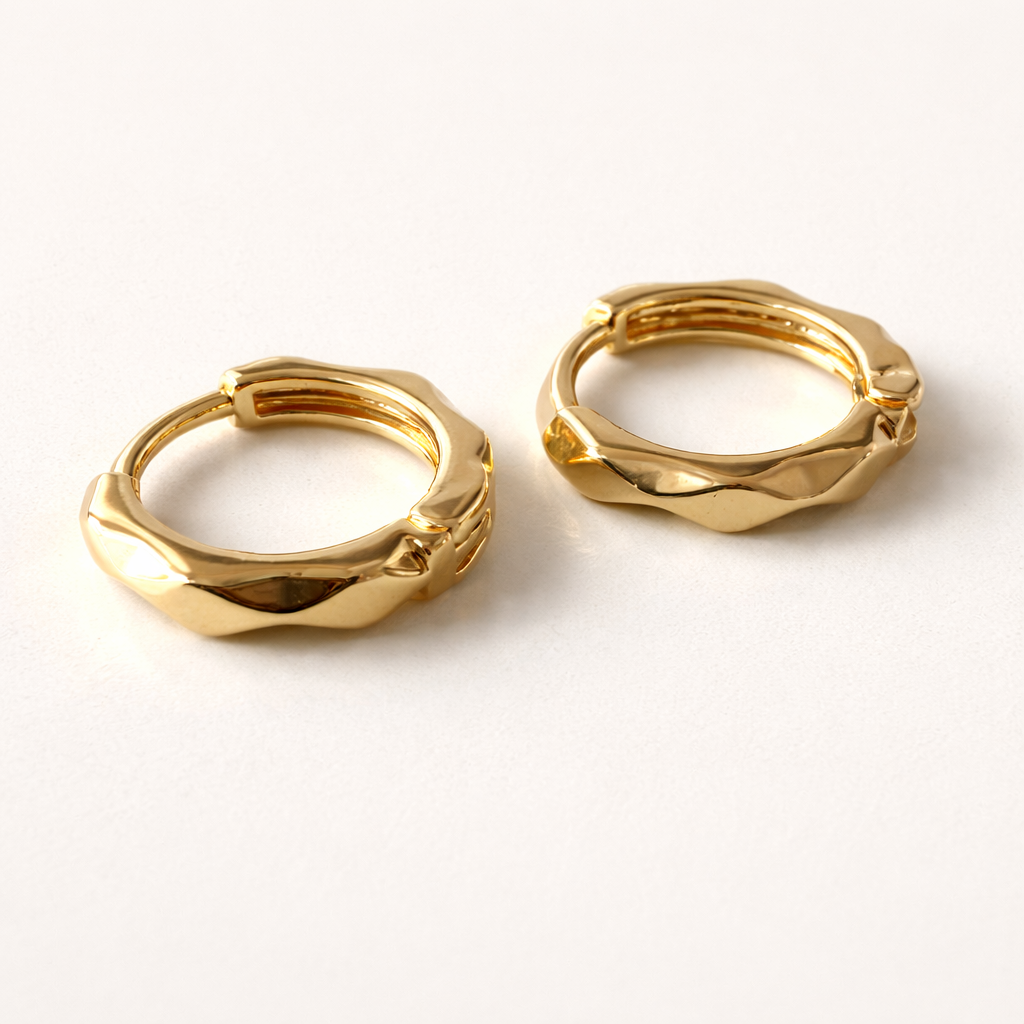 Structured Small Hoops-Anushka Jain Jewellery