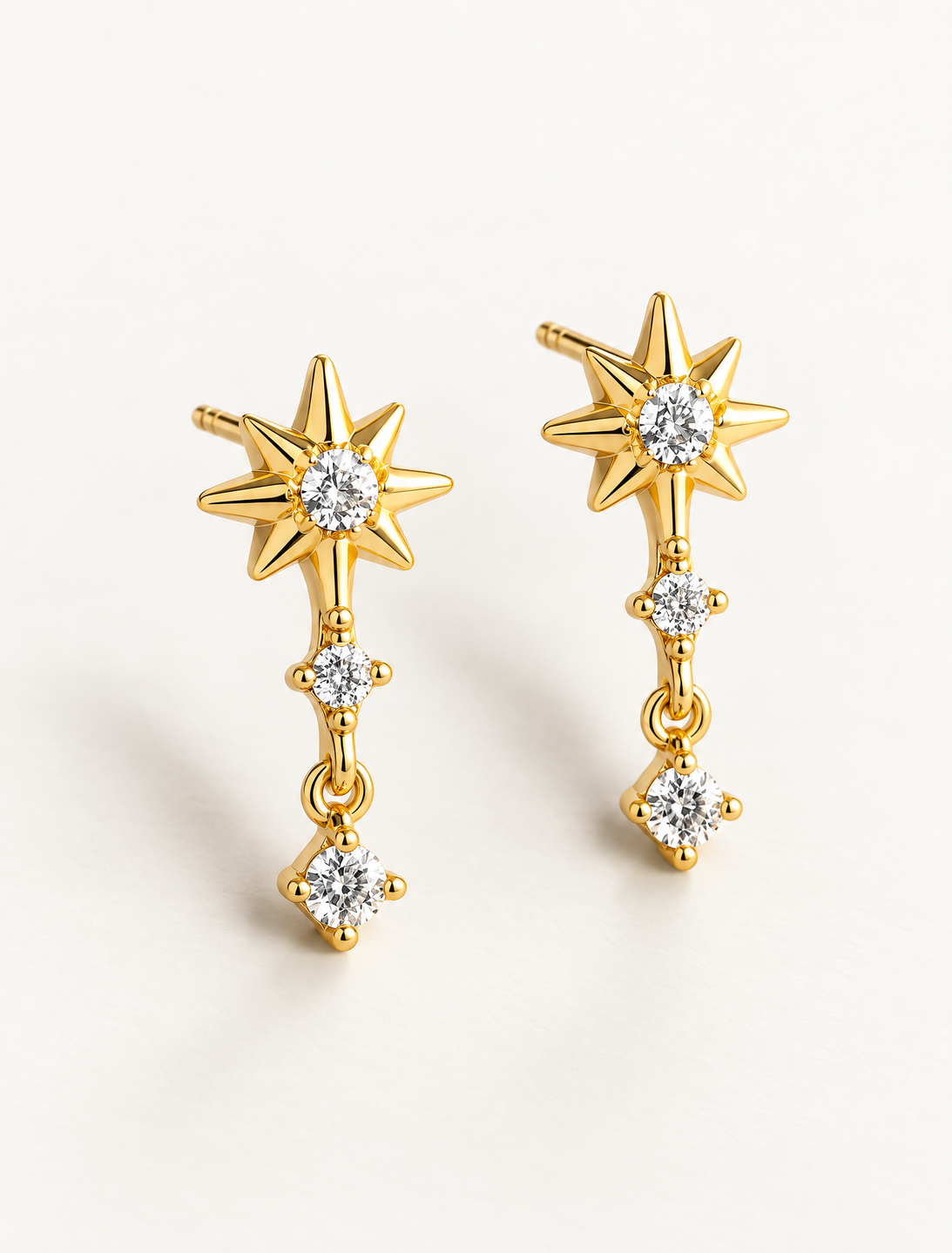 Sun Drop Diamond Stud