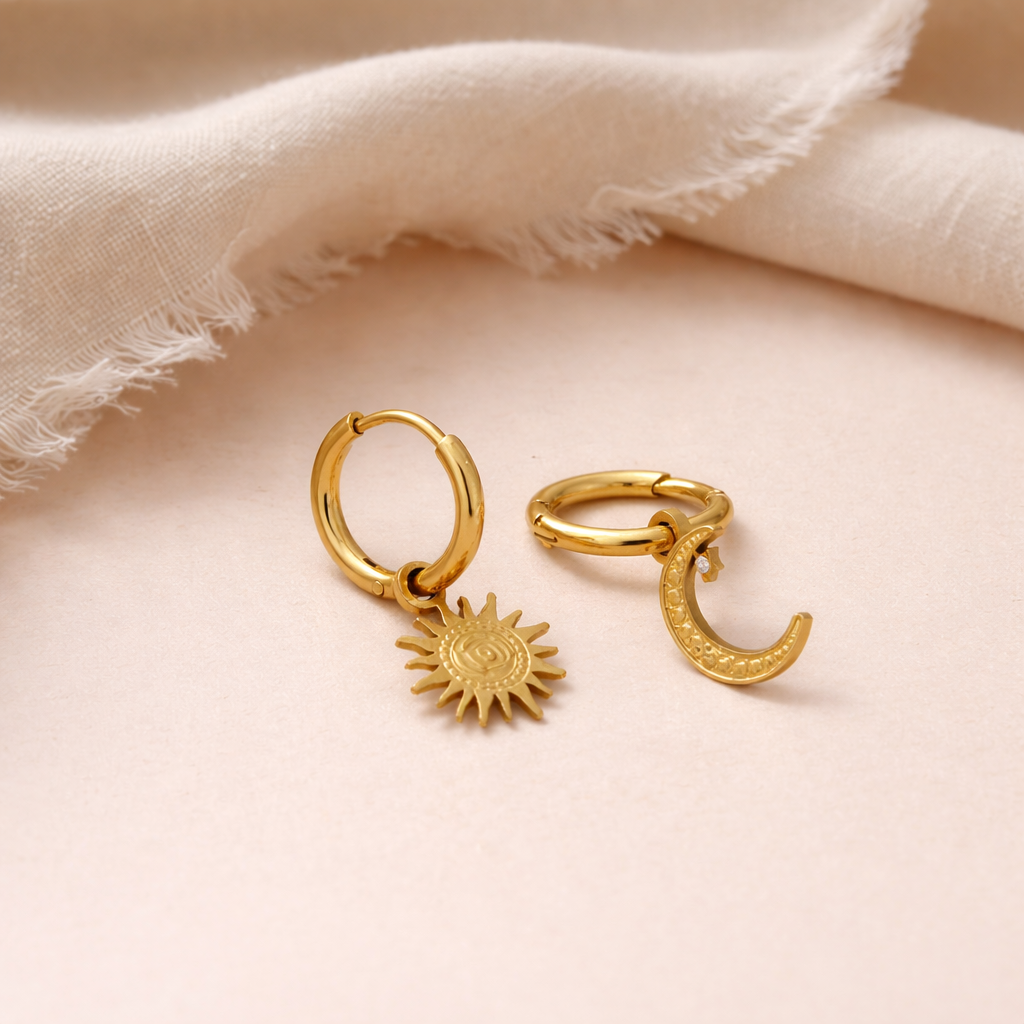 Sun Moon Huggies-Anushka Jain Jewellery