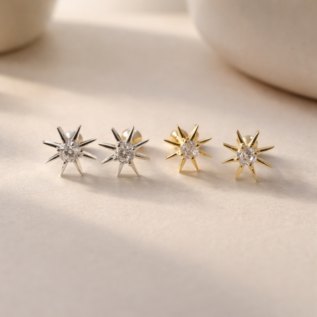 Sun Spike Studs-Anushka Jain Jewellery