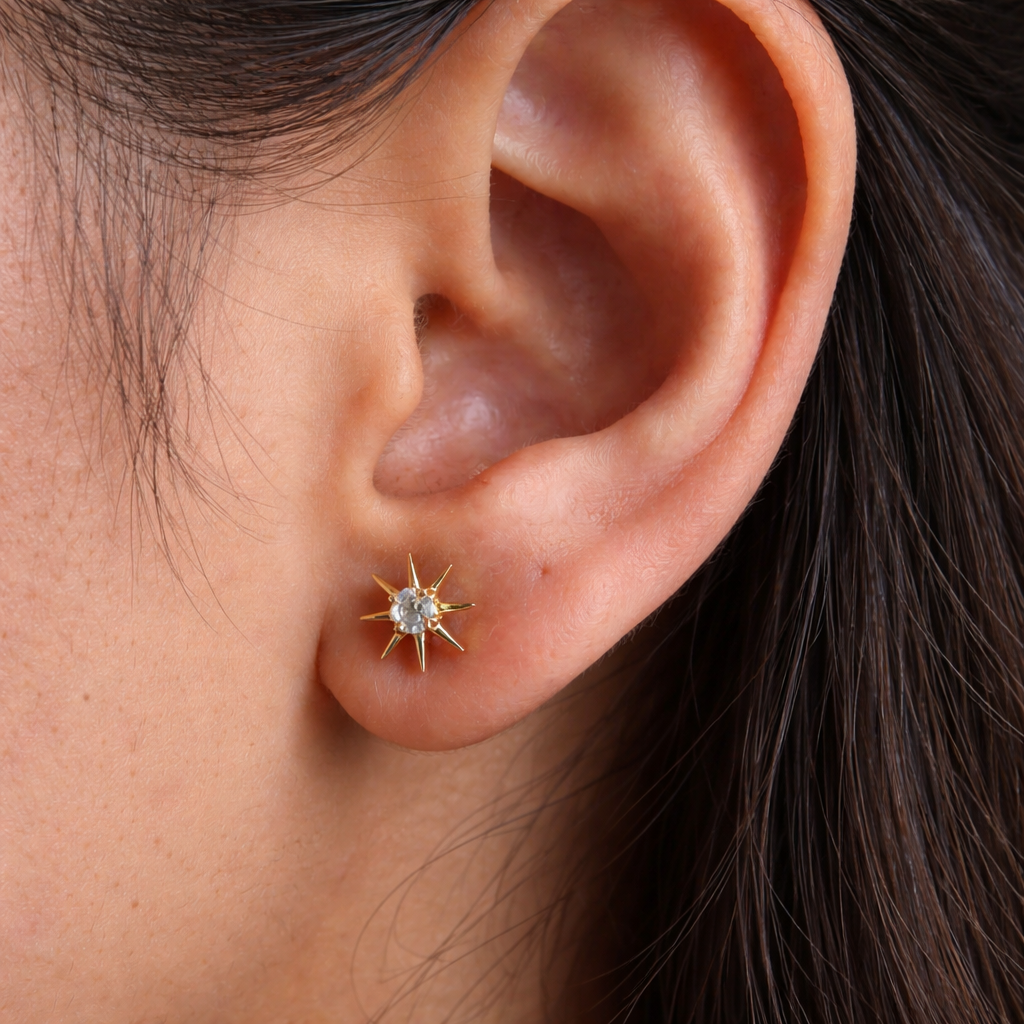Sun Spike Studs-Anushka Jain Jewellery