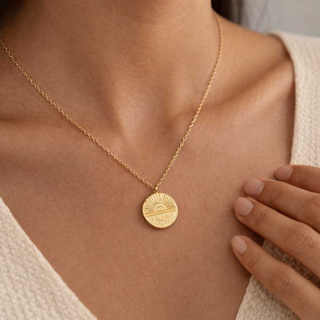 Sunraise Coin Necklace-Anushka Jain Jewellery