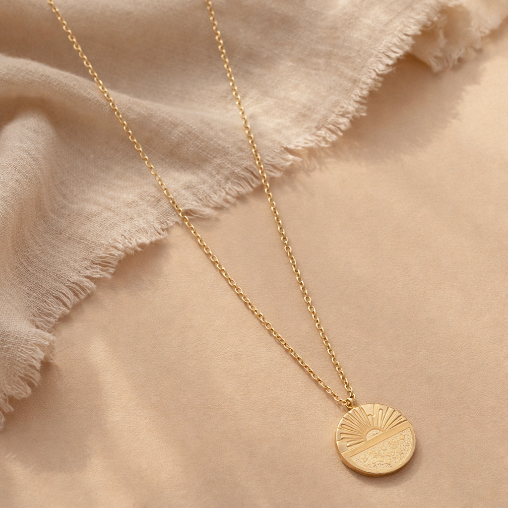 Sunraise Coin Necklace-Anushka Jain Jewellery